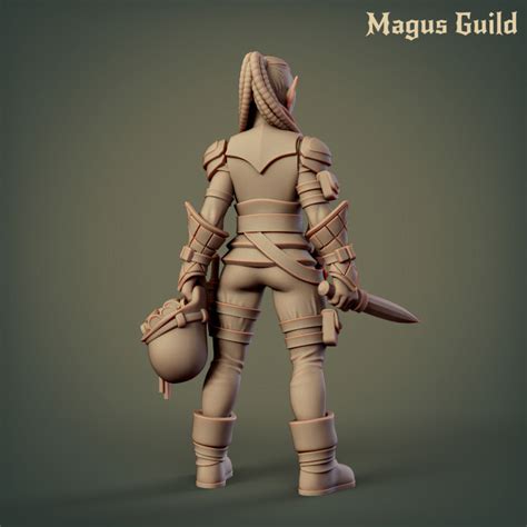 D Printable Female Elf Rogue Mg By Magus Guild