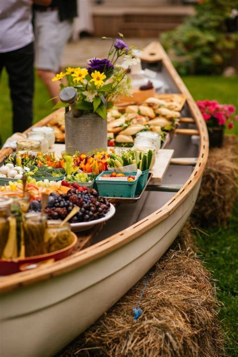 Everyone had a blast at this interactive art birthday party for 2 sisters thanks to party planner mom brynn who had the most creative ideas for this art party! How to set up an outdoor buffet in a canoe | Simple Bites