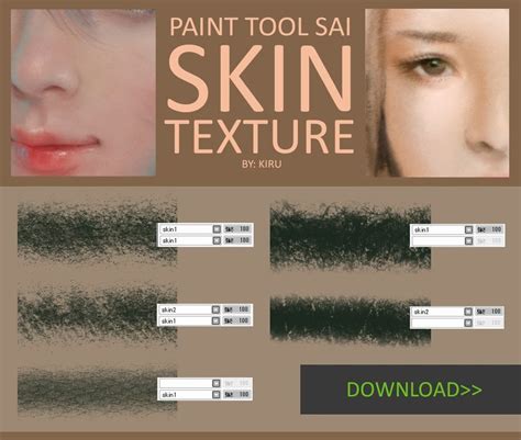 Brushes Para Paint Tool Sai Skin Pele