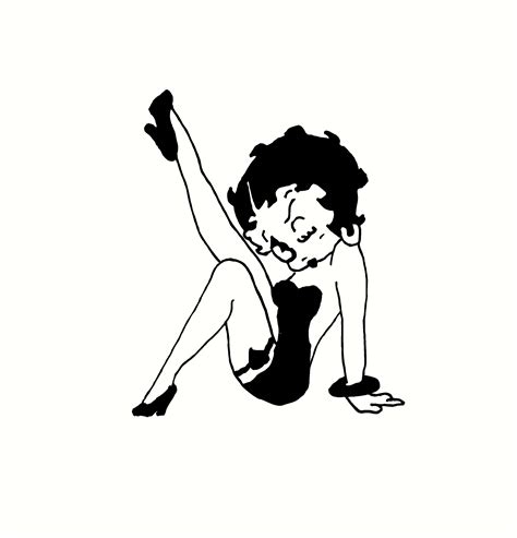 Betty Boop Decal Sticker Betty Kicking Seated Betty Boop Decal Etsy