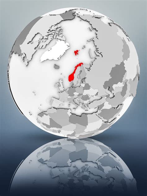 Norway On Political Globe Stock Illustration Illustration Of Kingdom