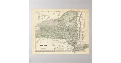 New York Atlas Map Poster Zazzle