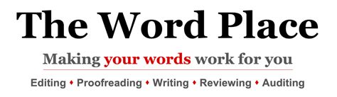 Services The Word Place Copy Editing Proofreading Writing And More