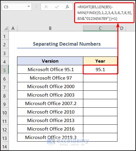 How To Separate Numbers Using Formula In Excel 5 Ways