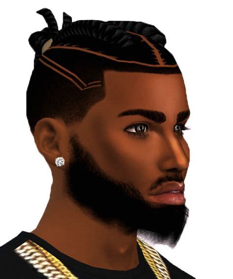 Braided Man Bun Sims Hair Sims 4 Hair Male Sims 4