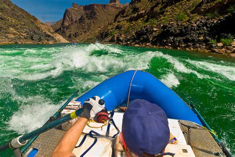 Whitewater Rafting Rapids On The Colorado River In Grand Canyon Grand