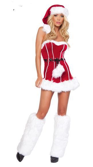 Real Photo Hot Sexy Women Christmas Dress Costumes Santa Claus For