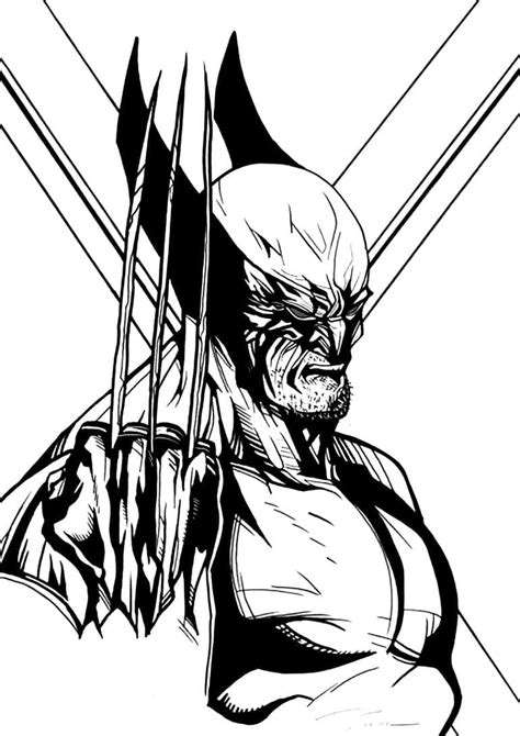Coloriages de Wolverine. Imprimer gratuitement pour enfants