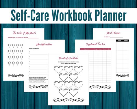 Self Care Workbook Planner Printable Pdf 85x11 Letter Size Etsy Uk