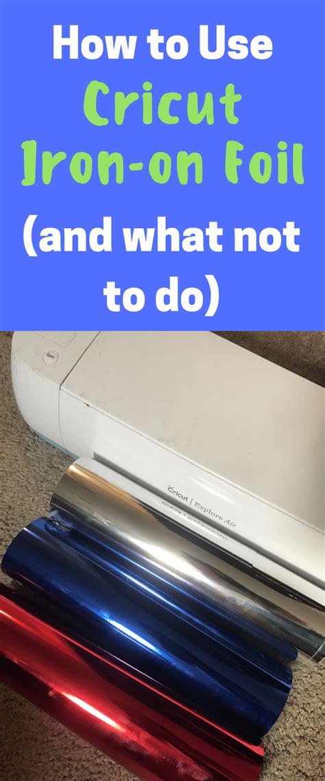 If you are using an explore machine, you won't see this set material dialog. How to Use Cricut Foil Iron On - And a Few Things NOT to ...
