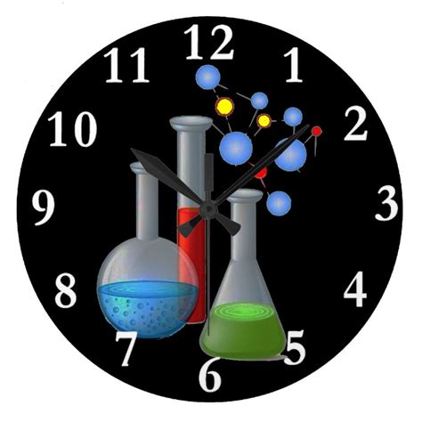 Chemistry Science Round Wall Clock Au