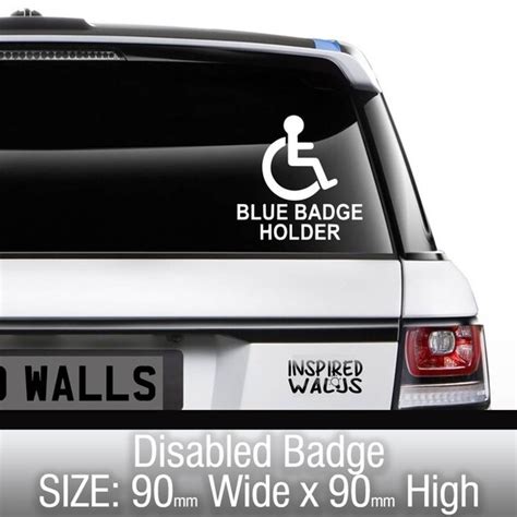 Disabled Blue Badge Stickers Car Window Adhesive Vinyl