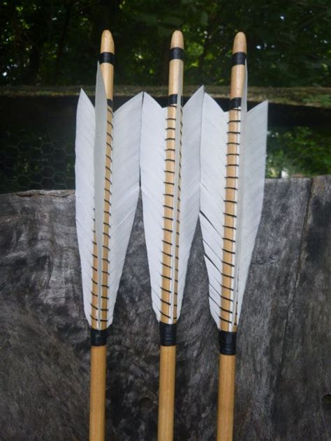 Self Nocked Arrows 30 35lb Dozen Arrows Traditional Wood Etsy