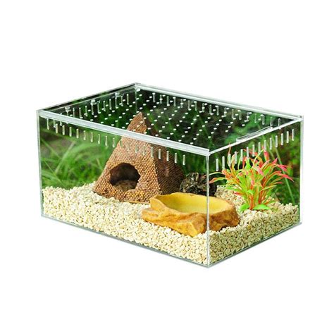 Buy Kapokilly Faunarium Tortoise Tank Tortoise Cage Glass Cage Transparent Reptile Breeding Box