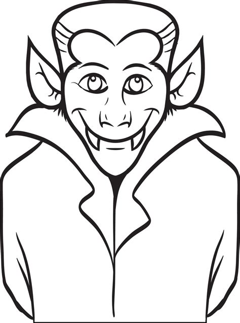 Printable Dracula Coloring Page For Kids 1 Supplyme
