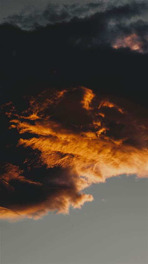 Download Wallpaper 938x1668 Clouds Sky Sunset Porous Dark Iphone 8