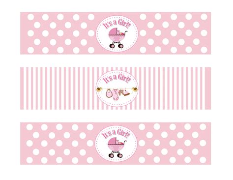 Use them in commercial designs under lifetime, perpetual & worldwide rights. Baby Shower Girl Water Bottle Labels Printable by ...