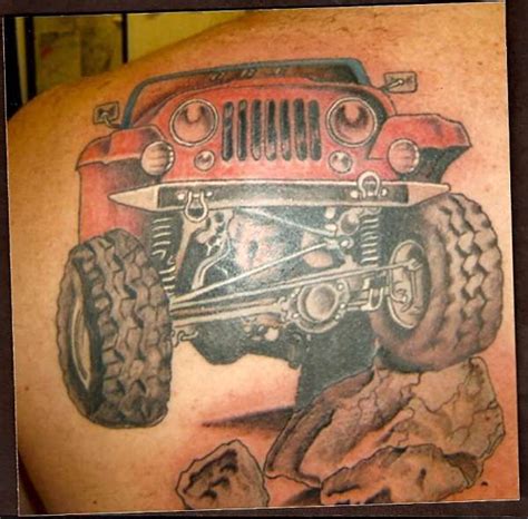 I would personally never get a brand inked on me, but do whatever you like. Jeep tattoo - amazing detail | Jeep tattoo, Jeep art ...