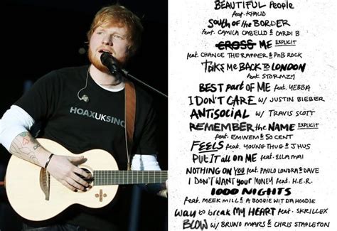 Celebrities On Ed Sheeran No 6 Collaboration Project Album Ed