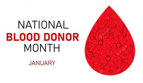 Premium Vector National Blood Donor Month