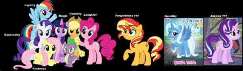 Mlp Mane 6 Sunsettrixie And Starlight Elements By Twidashfan1234 On
