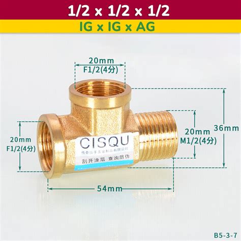 Brass T Piece Way Tee Male Female Thread Fitting Pipe Connector To BSP EBay