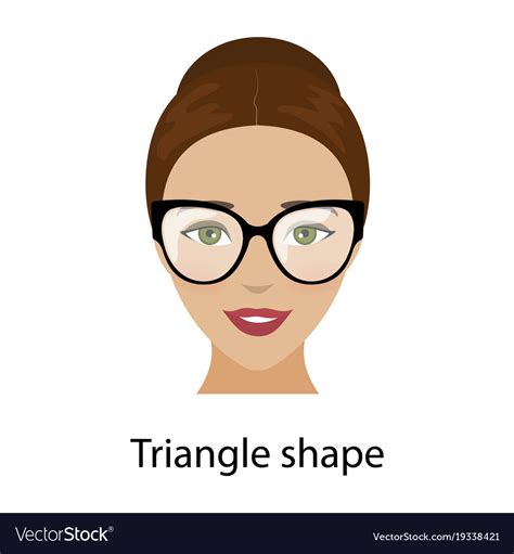 Woman Triangle Face Shape Royalty Free Vector Image