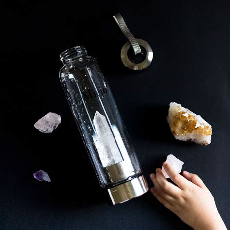 Clear Quartz Crystal Water Bottle Known As The Master Healer Said To Amplify Energy And