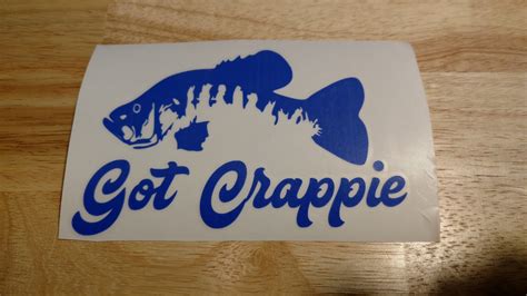 Got Crappie Crappie Fishing Vinyl Fishing Decal 22 Colors 10 Etsy