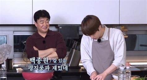 bts s jin put all his effort into cooking to prove he was baek jong won s best apprentice koreaboo