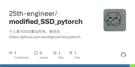 GitHub 25th engineer modified SSD pytorch 个人复现SSD算法所用修改自https