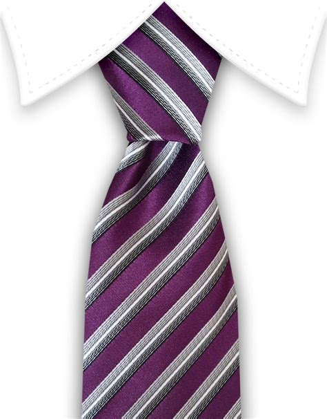 Purple And Silver Striped Tie Gentlemanjoe