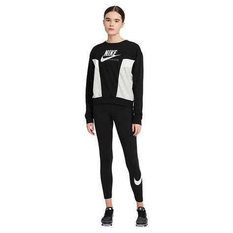 Nike Sportswear Essential Swoosh Graphic Mi Haute Noir Dressinn
