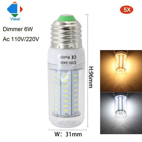Viewi 5x Lampe Dimmer Led Bulb Lights E12 E14 E27 B22 Gu10 G9 Bulbs