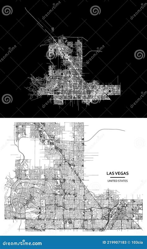 Las Vegas Nevada United States Street Map City Centre For Poster