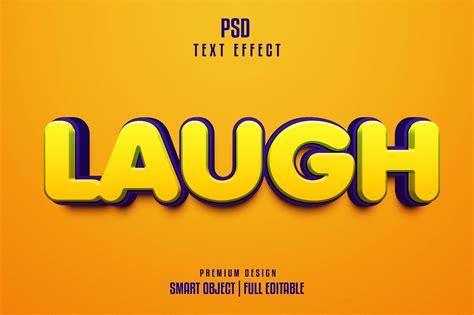 Laugh Text Effect Graphic By Himelgfx · Creative Fabrica