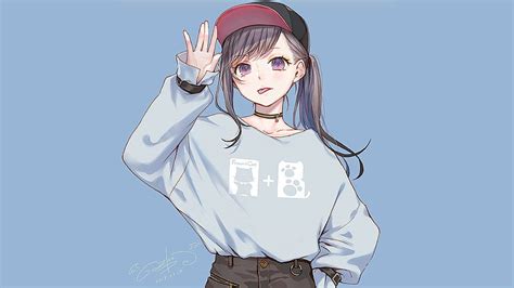 4k Free Download Anime Girl Sweater Hoods Anime Girl Anime Artist