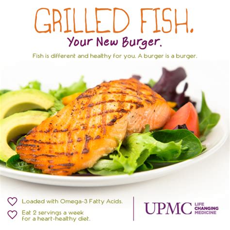 As part of a healthy eating pattern, eating fish may also offer heart health benefits and lower the risk of obesity. Grilled Fish Health Benefits | UPMC HealthBeat