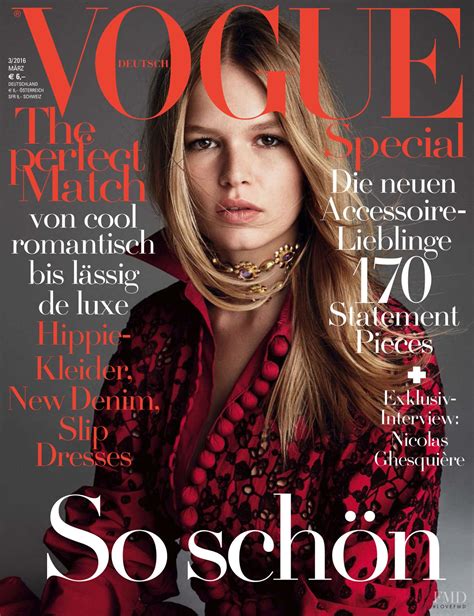 Cover Of Vogue Germany With Anna Ewers March 2016 Id36704 Magazines The Fmd