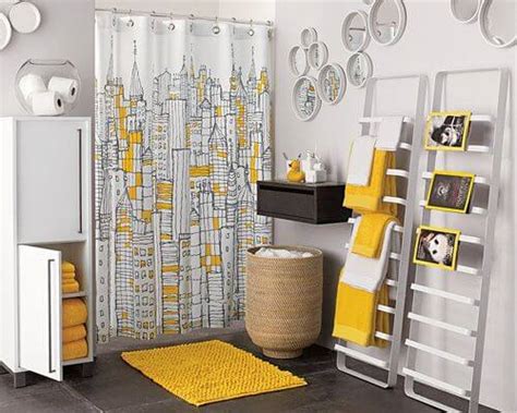 Shop for yellow and gray bathroom rugs at bed bath & beyond. grey-yellow-bathroom-interior - Apartment Geeks