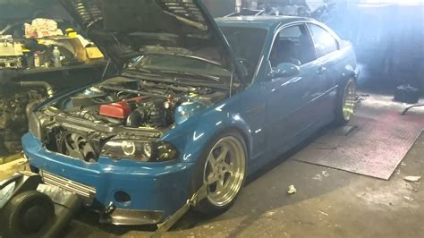 I recently came across a e46 m3 with no engine/tranny online for $5000 and thought that wound make an excellent candidate for a swap. 2jz BMW e46 m3 laguna Seca blue t67 gee - YouTube