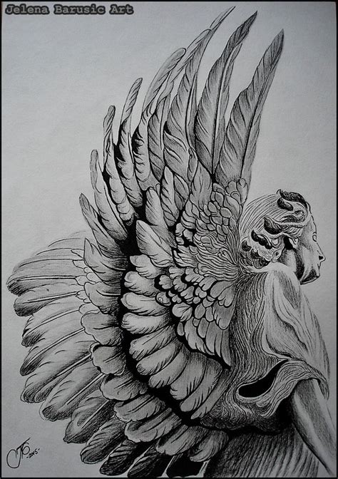 101 textures in colored pencil teaches you every technique you'll. Angel Wings Technique: Combination of Black Ink, Graphic ...