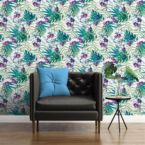 Floral Wallpaper Tropical Floral Muriva 601557 Muriva