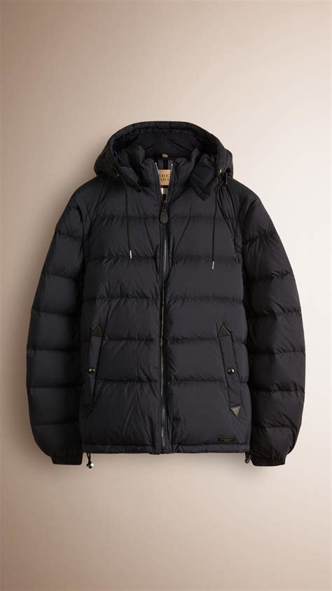 Burberry Goose Puffer Jacket With Removable Sleeves Navy In Blue For