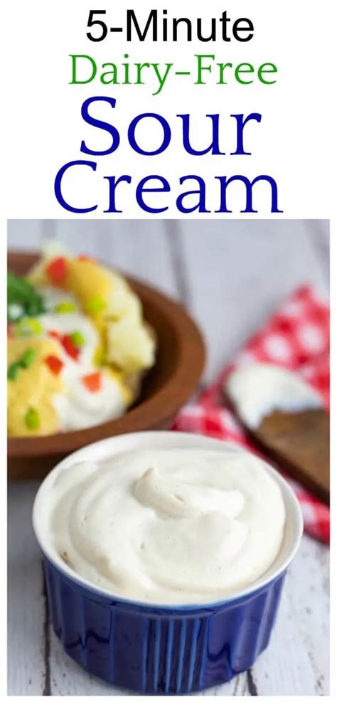 Minute Vegan Sour Cream Recipe Vegan Sour Cream Tofu Sour Cream