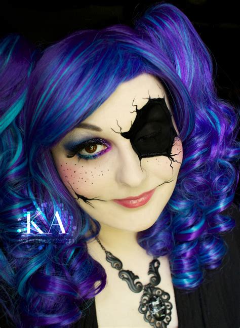 Broken Doll Halloween Makeup With Tutorial By Katiealves On Deviantart