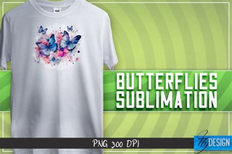 Butterflies Sublimation T Shirt Design Graphic By Flydesignsvg