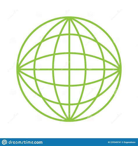 Eco Green Planet Earth Icon Bio Nature Green Eco Symbol For Web And Business Stock Vector