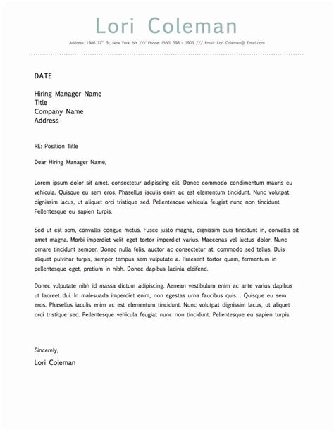 Simple Cover Letter Template Word Awesome Simple Beautiful Cover Letter