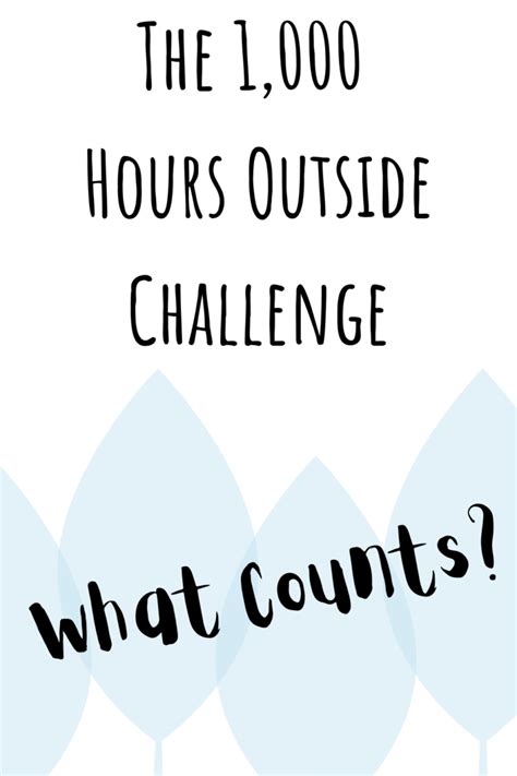 '1000') and target units (e.g. 1,000 Hours Outside Challenge | What Counts? - The Modern ...